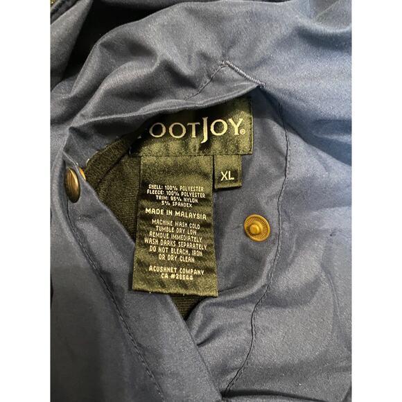 FootJoy FJ Reversible Fleece Full Zip Navy Jacket/Vest Men M Removable Sleeves - Picture 6 of 7